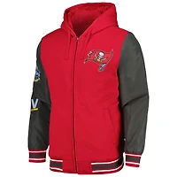 Veste à capuche entièrement zippée blocs de couleurs G-III Sports by Carl Banks pour hommes, rouge, Tampa Bay Buccaneers Player Option