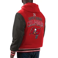 Veste à capuche entièrement zippée blocs de couleurs G-III Sports by Carl Banks pour hommes, rouge, Tampa Bay Buccaneers Player Option