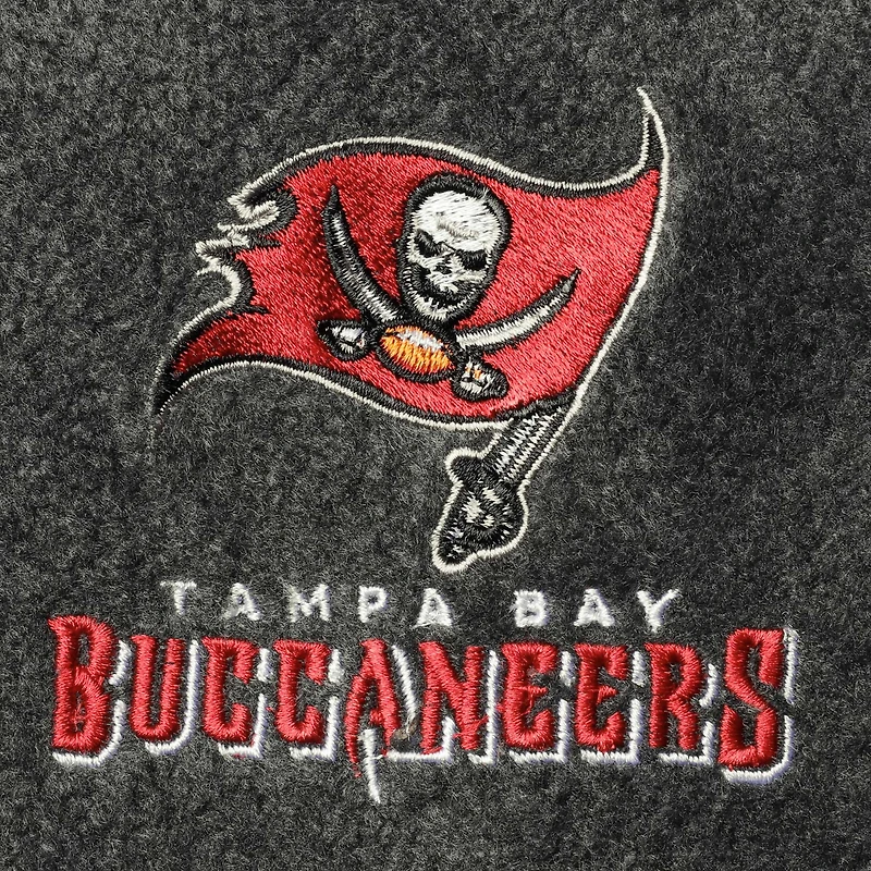 Débardeur entièrement zippé en polaire Houston Tampa Bay Buccaneers gris pour homme
