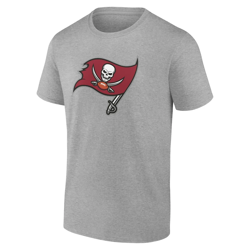 Men's Gray Tampa Bay Buccaneers Team Authentic Personalized Name & Number T-Shirt