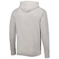 Men's Homage Ash Tampa Bay Buccaneers Retro Helmet Tri-Blend Raglan Pullover Hoodie