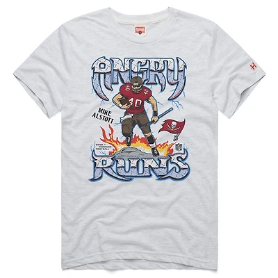 T-shirt rétro Angry Runs Tri-Blend hommage Mike Alstott Ash Tampa Bay Buccaneers pour hommes