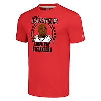 Hommage Ronde Barber pour hommes Rouge chiné Tampa Bay Buccaneers Caricature Joueur retraité T-shirt triple mélange