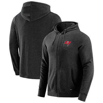 Sweat à capuche zippé tri-blend gris chiné foncé J. Palmer pour homme, Tampa Bay Buccaneers Players Lounge