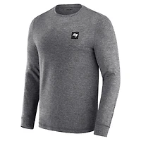 T-shirt à manches longues noir chiné J. Palmer pour homme, des Buccaneers de Tampa Bay, avec quatre points