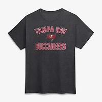 T-shirt homme en coton anthracite avec logo des Buccaneers de Tampa Bay et arche la victoire