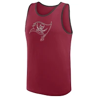 Débardeur rouge athlétique avec logo pour homme des Buccaneers de Tampa Bay, succès inégalé