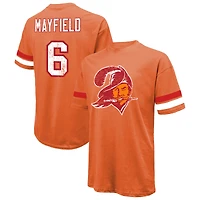 T-shirt oversize orange Baker Mayfield des Buccaneers de Tampa Bay, la marque Majestic Threads, pour homme