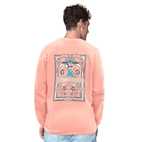 Men's Margaritaville Coral Tampa Bay Buccaneers Five O'Clock Henley Long Sleeve T-Shirt