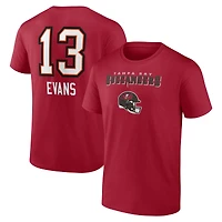 Men's Mike Evans Red Tampa Bay Buccaneers Team Wordmark Name & Number T-Shirt