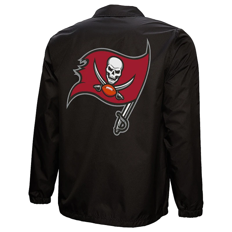 Men's Mitchell & Ness Black Tampa Bay Buccaneers 50th Season Full-Snap Coaches Jacket