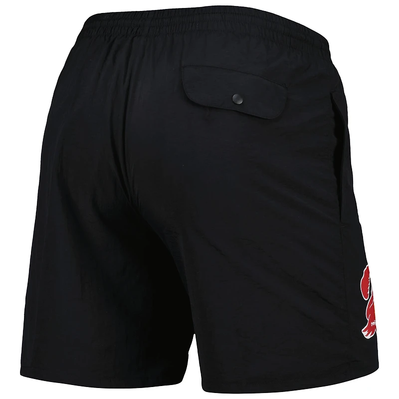 Short en nylon Team Essentials des Buccaneers de Tampa Bay Mitchell & Ness pour homme, noir