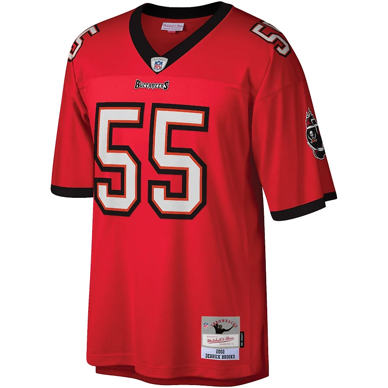 Maillot Homme Mitchell & Ness Derrick Brooks Red Tampa Bay Buccaneers Legacy Replica