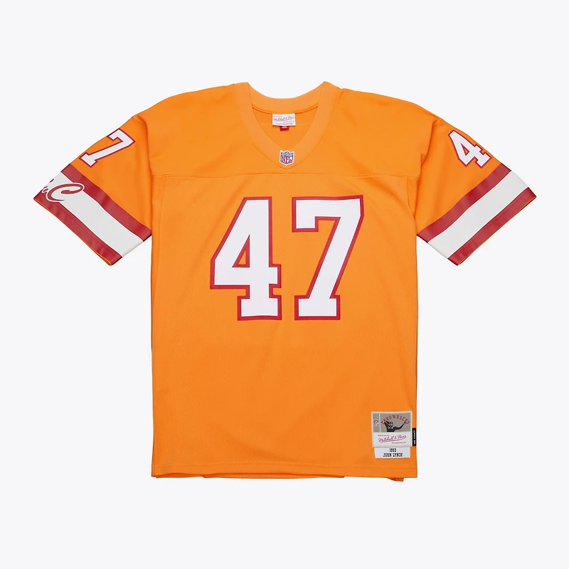 Maillot réplique orange Mitchell & Ness John Lynch des Buccaneers de Tampa Bay 1993 Legacy pour homme
