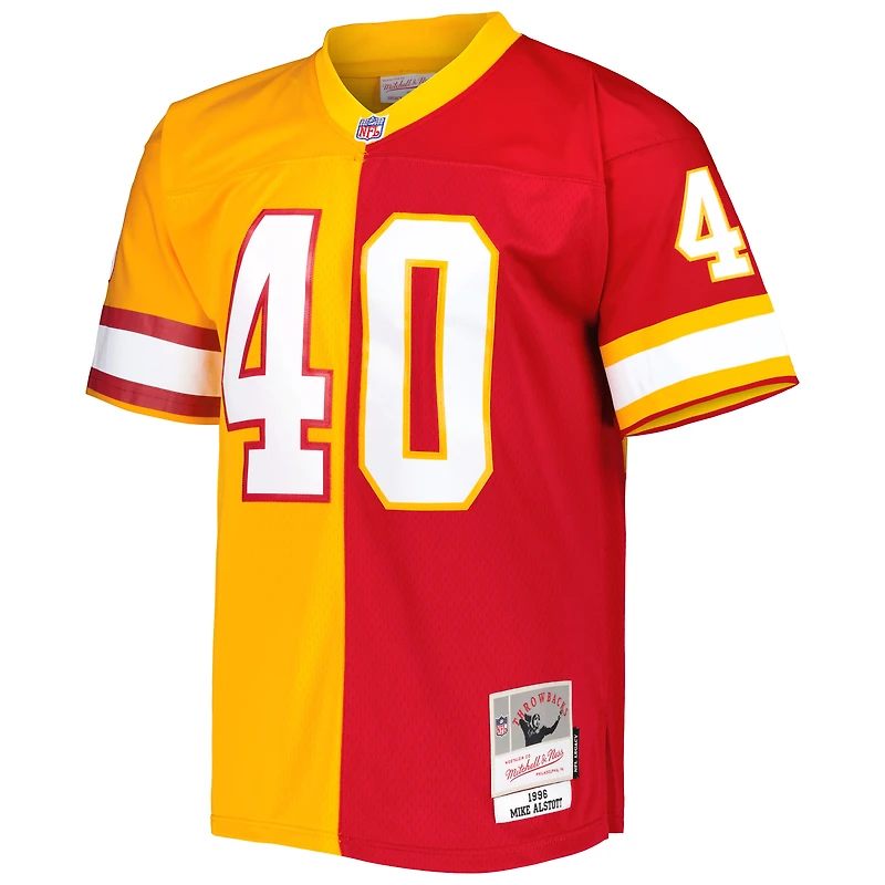 Maillot réplique Mitchell & Ness Mike Alstott orange/rouge Tampa Bay Buccaneers 1996 Split Legacy pour hommes