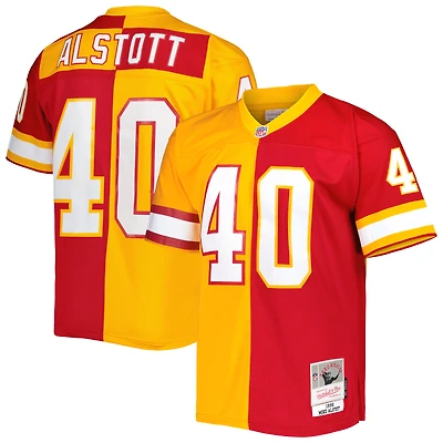Maillot réplique Mitchell & Ness Mike Alstott orange/rouge Tampa Bay Buccaneers 1996 Split Legacy pour hommes