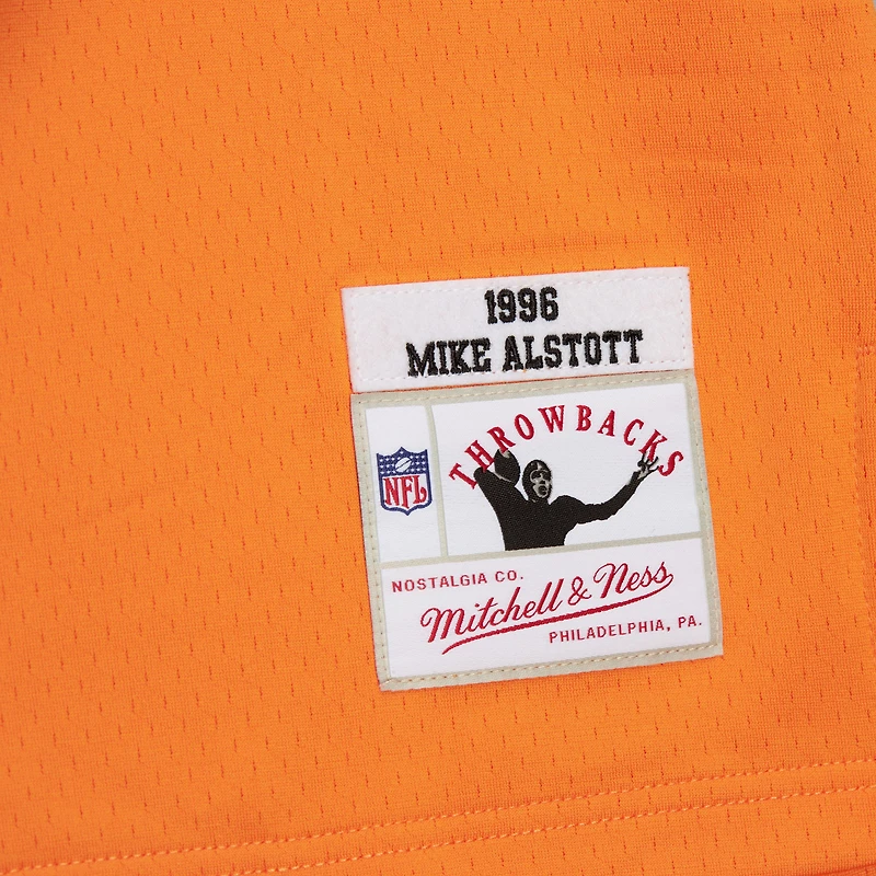 Men's Mitchell & Ness Mike Alstott Orange Tampa Bay Buccaneers Player Name Number Hoodie Legacy Jersey