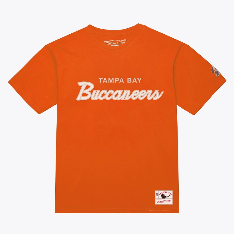T-shirt classique Mitchell & Ness orange pour homme, entraîneur-chef des Buccaneers de Tampa Bay