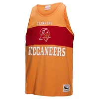 Men's Mitchell & Ness Orange Tampa Bay Buccaneers Retro Colorblock Tank Top