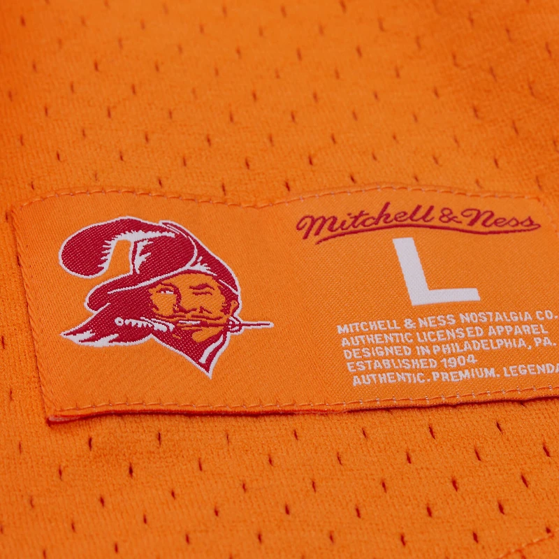 Men's Mitchell & Ness Warren Sapp Orange Tampa Bay Buccaneers Retired Player Name Number Mesh Top
