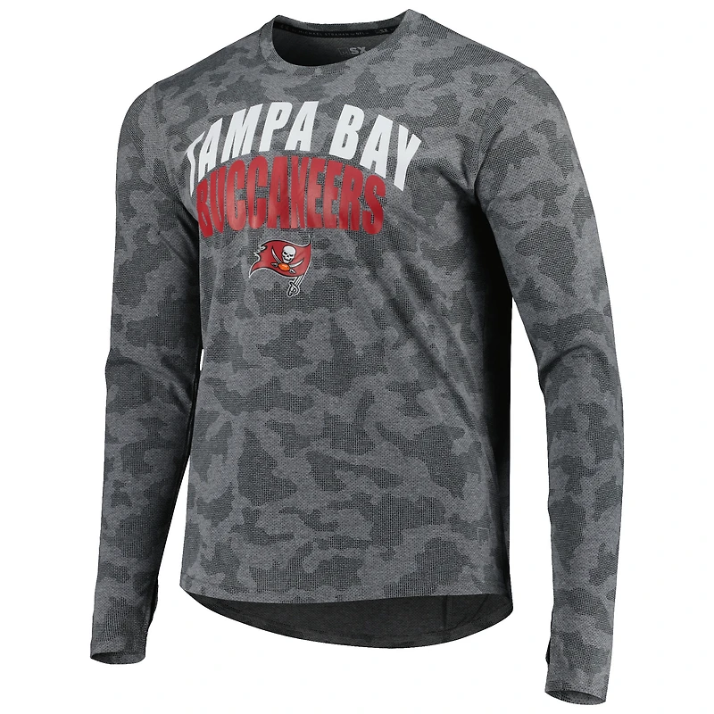 T-shirt à manches longues MSX by Michael Strahan pour homme Tampa Bay Buccaneers Performance Camo Gris