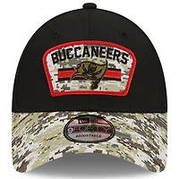 Men's New Era Black/Camo Tampa Bay Buccaneers 2021 Salute To Service - Trucker 9FORTY Snapback Adjustable Hat
