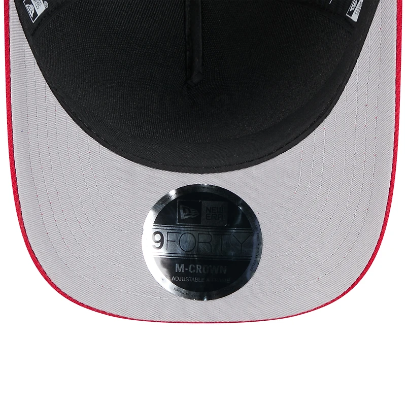 Casquette ajustable New Era 9FORTY M-Crown A-Frame noire/rouge pour homme des Tampa Bay Buccaneers, draft NFL 2025