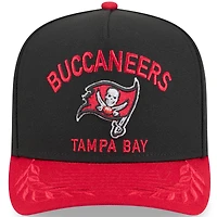 Casquette snapback A-Frame 9FIFTY noire/rouge pour homme des Tampa Bay Buccaneers, draft NFL 2025