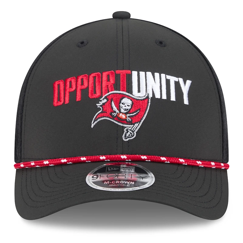 Men's New Era Black Tampa Bay Buccaneers 2025 Inspire Change 9FORTY M-Crown Adjustable Hat