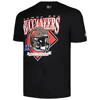 T-shirt noir avec casque Big & Tall des Buccaneers de Tampa Bay New Era pour hommes