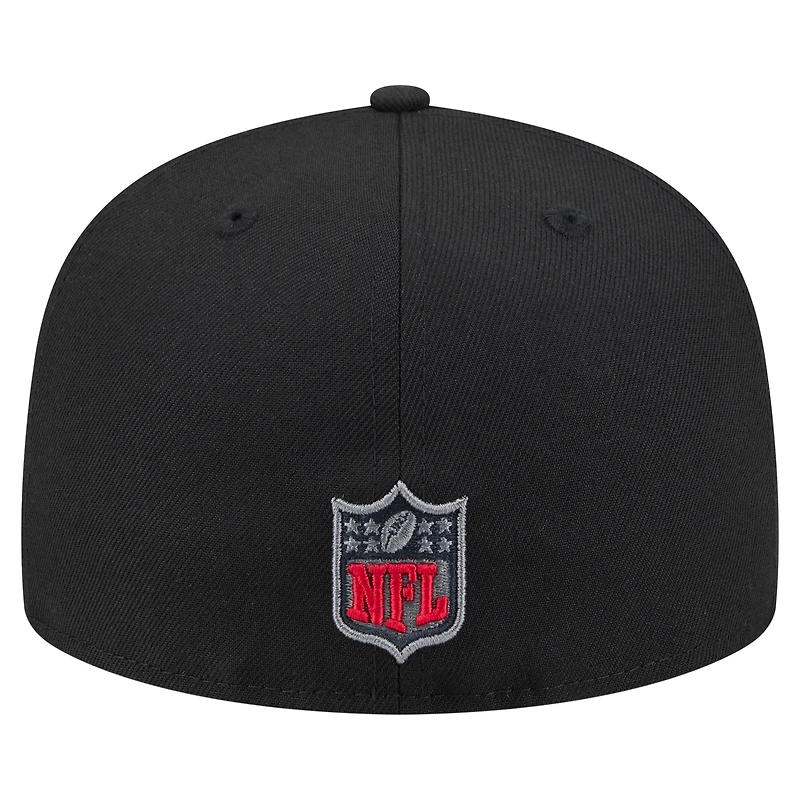 Casquette ajustée New Era 59FIFTY noire pour homme, motif Tampa Bay Buccaneers.