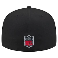 Casquette ajustée New Era 59FIFTY noire pour homme, motif Tampa Bay Buccaneers.
