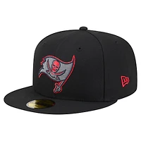 Men's New Era  Black Tampa Bay Buccaneers Color Pop 59FIFTY Fitted Hat