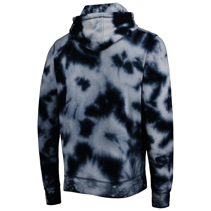 Chandail à capuchon motif tie-dye noir des Tampa Bay Buccaneers New Era pour homme