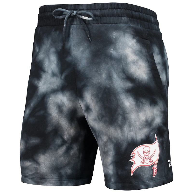 Men's New Era Black Tampa Bay Buccaneers Tie-Dye Shorts