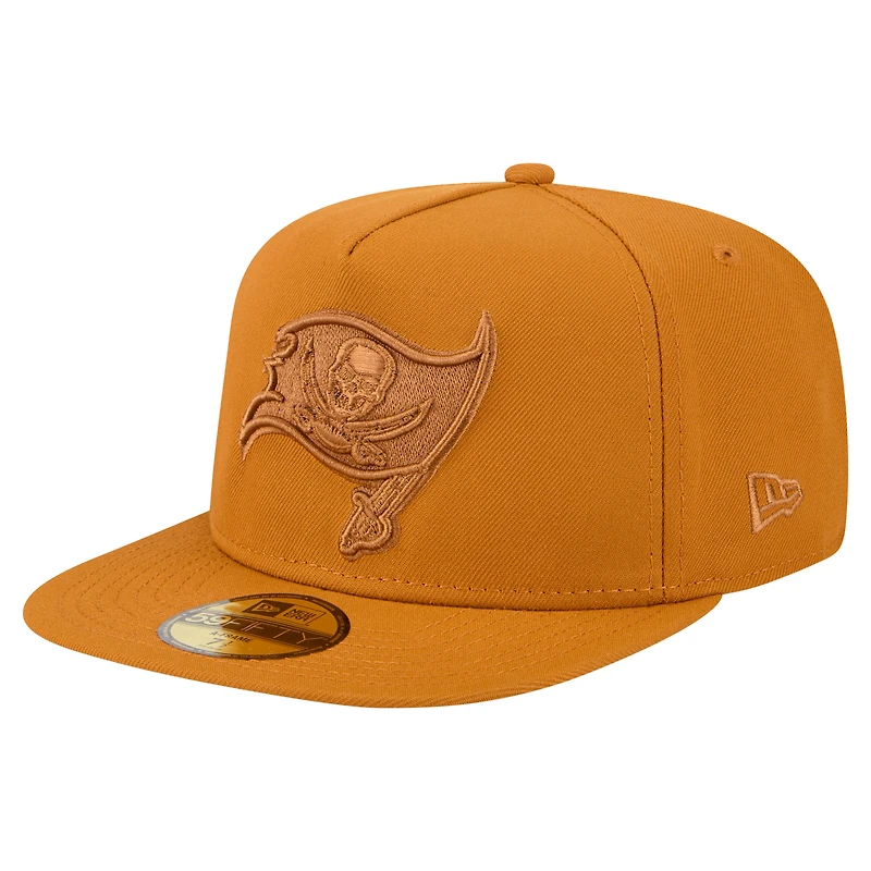Casquette ajustée A-Frame 59FIFTY marron pour homme, motif Tampa Bay Buccaneers, New Era
