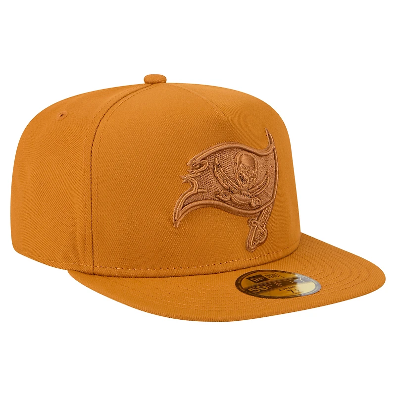 Men's New Era  Brown Tampa Bay Buccaneers Color Pack A-Frame 59FIFTY Fitted Hat