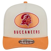 Men's New Era  Cream/Orange Tampa Bay Buccaneers Washed A-Frame 9FIFTY Snapback Hat
