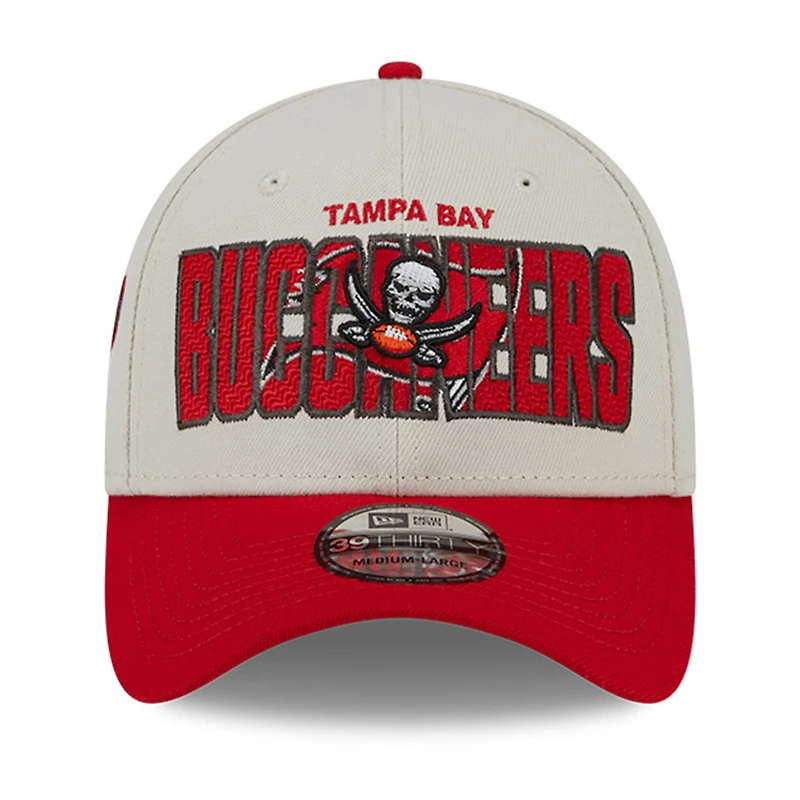 Men's New Era Cream Tampa Bay Buccaneers 2023 NFL Draft 39THIRTY Flex Hat
