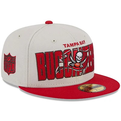Men's New Era  Cream Tampa Bay Buccaneers 2023 NFL Draft On Stage 59FIFTY Fitted Hat