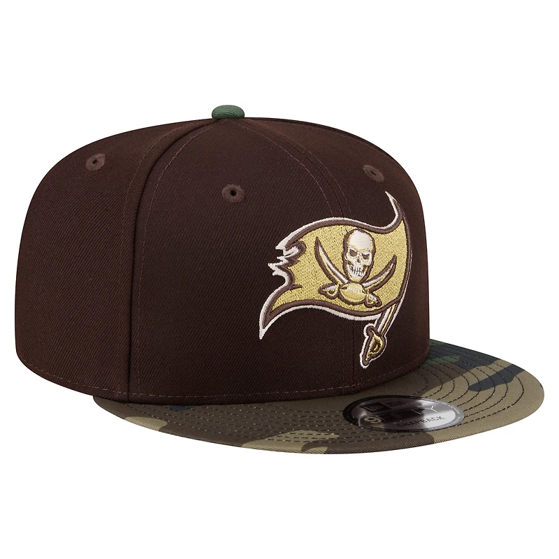 Casquette snapback New Era 9FIFTY pour homme, marron fonc
