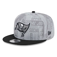 Men's New Era Gray/Black Tampa Bay Buccaneers Inspire Change 9FIFTY Snapback Hat