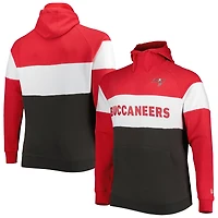 Sweat à capuche New Era Heather Charcoal Tampa Bay Buccaneers Big & Tall Current en molleton blocs de couleurs pour homme