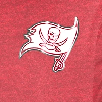 T-shirt du camp d'entraînement NFL 2024 New Era Heather Red pour hommes des Buccaneers de Tampa Bay