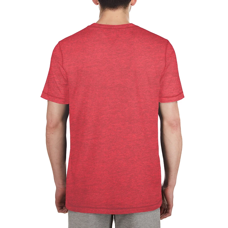 T-shirt du camp d'entraînement NFL 2024 New Era Heather Red pour hommes des Buccaneers de Tampa Bay
