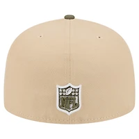 Casquette ajustée New Era 59FIFTY beige clair/olive pour homme, Tampa Bay Buccaneers Color Pack
