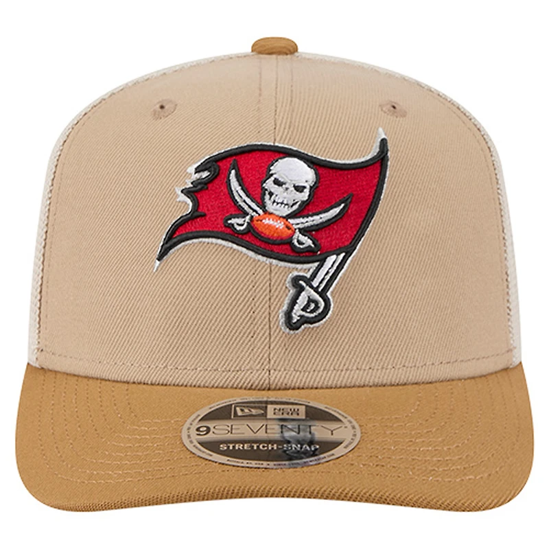 Casquette ajustable bicolore 9SEVENTY beige clair des Tampa Bay Buccaneers de New Era pour homme