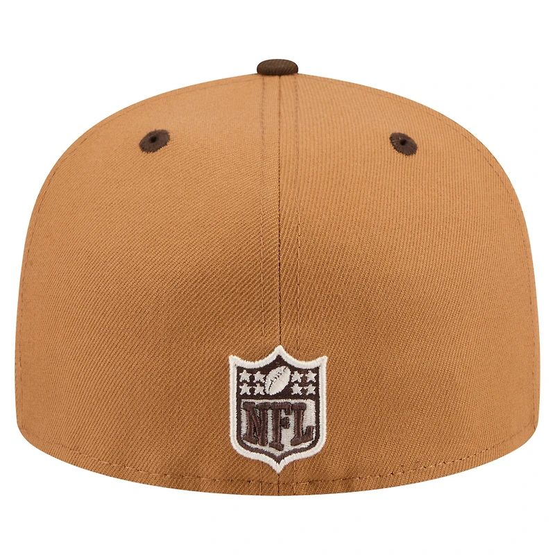 Men's New Era  Light Brown/Dark Brown Tampa Bay Buccaneers Two-Tone Walnut 59FIFTY Fitted Hat