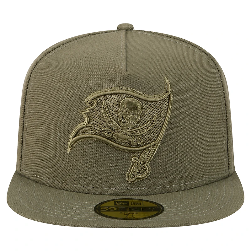 Casquette ajustée A-Frame 59FIFTY pour homme New Era, olive, Tampa Bay Buccaneers, color pack