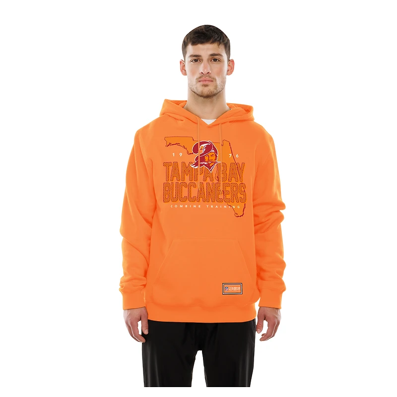 Men's New Era Orange Tampa Bay Buccaneers Combine Authentic Local State Throwback Hoodie